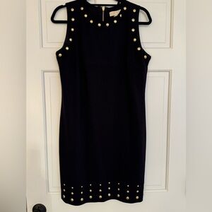 MICHAEL KORS KNIT DRESS WITH GOLD STUDDING ACCENTS